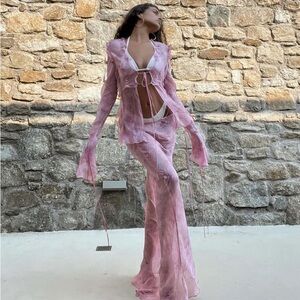 Rat & Boa Cobra Pink Set top skirt Small